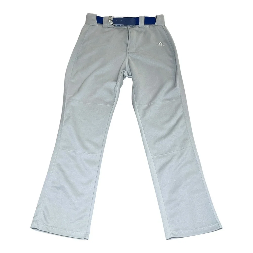Adidas Mens Climalite Baseball Pants Grey Straight Leg Athletic Size Medium‎